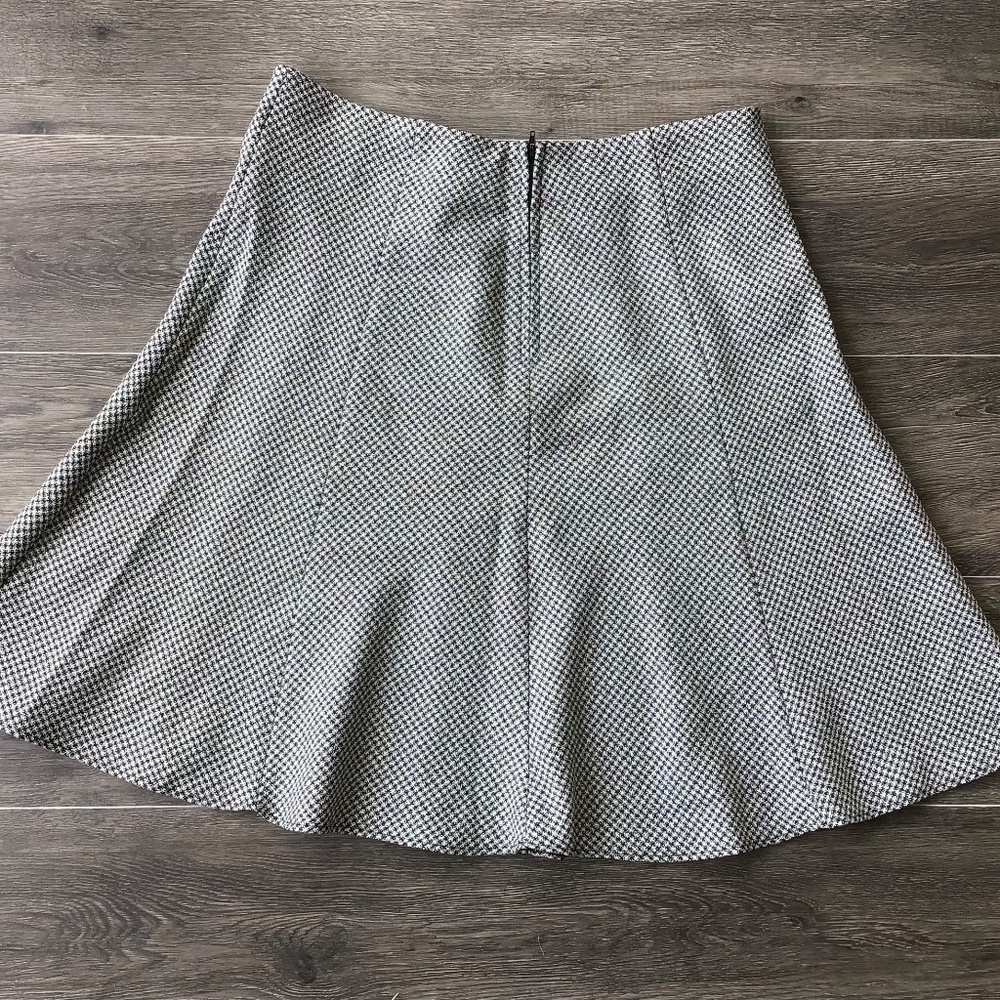 Women’s Black and White Plaid A-Line Skirt Size 12 - Picture 2 of 6
